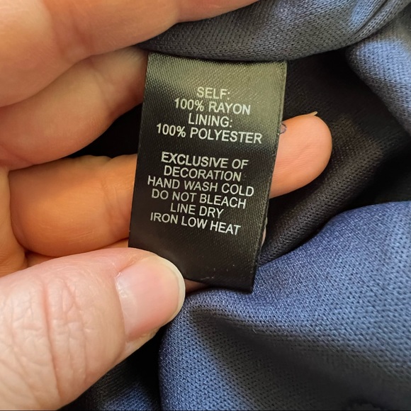 Lulus D12769 Buenos Aires Navy Blue Fringe Trim Short Sleeve Shift Dress Small - Picture 4 of 6